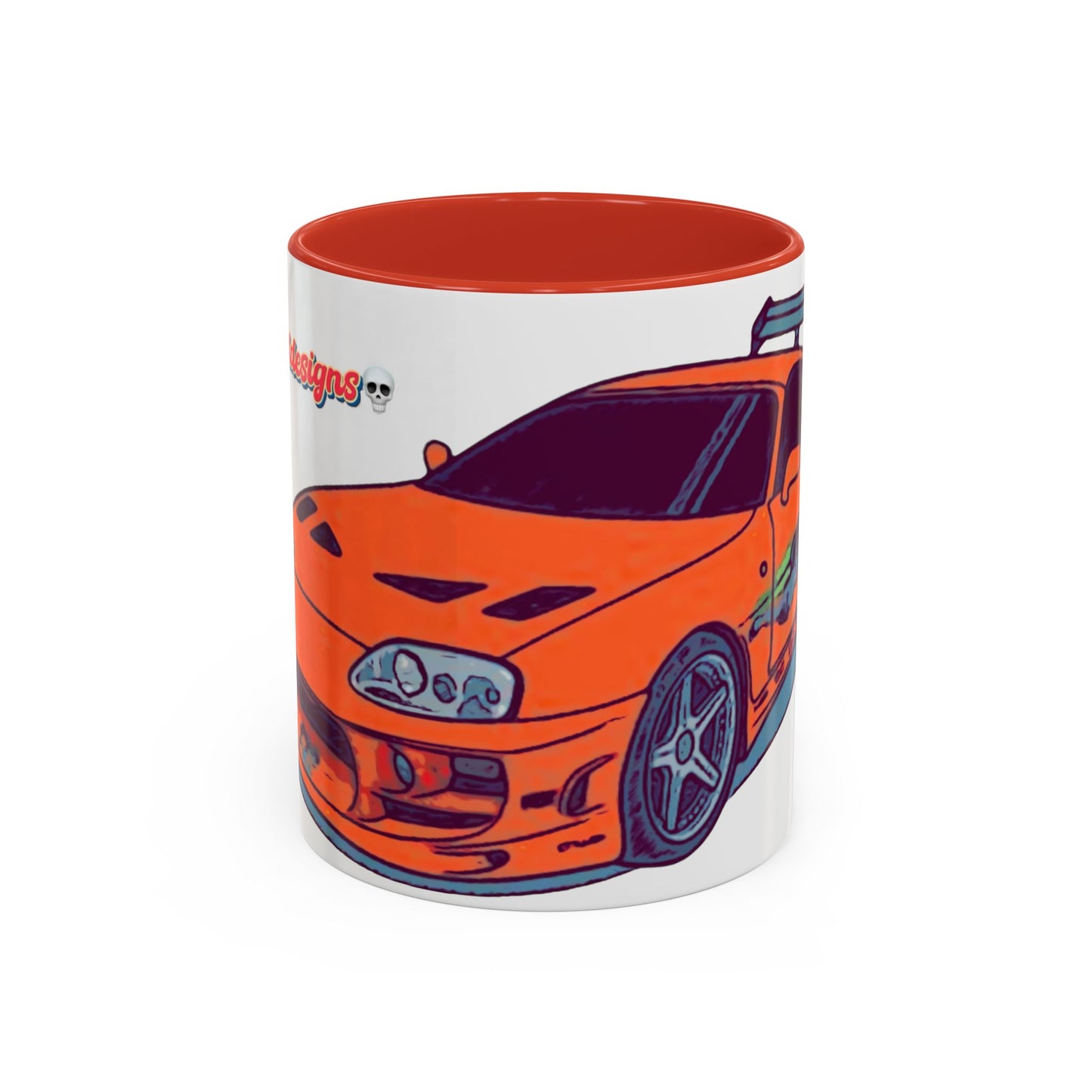 Racing Supra Accent Coffee Mug (11/15oz) — Orange Drift Car Design