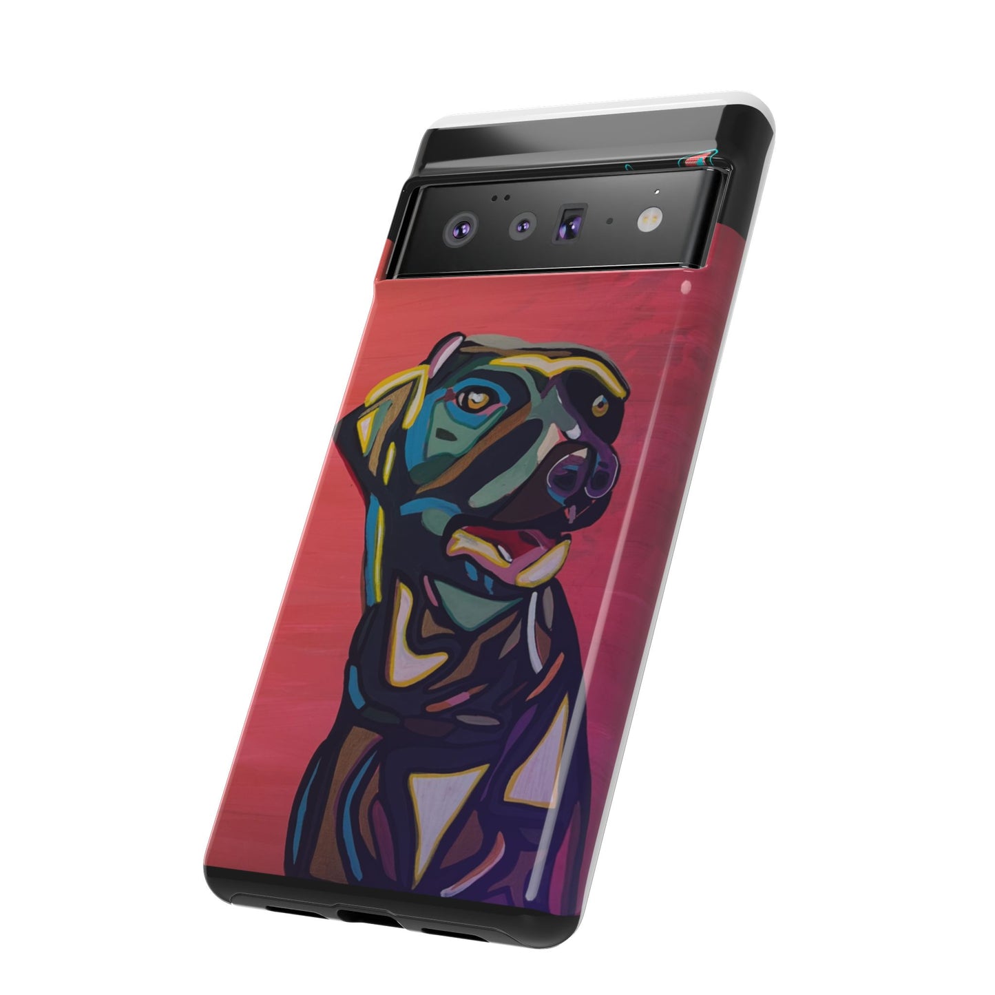 Colorful Pit LABRADOR Tough Phone Case — Vibrant Pop Art Dog Design