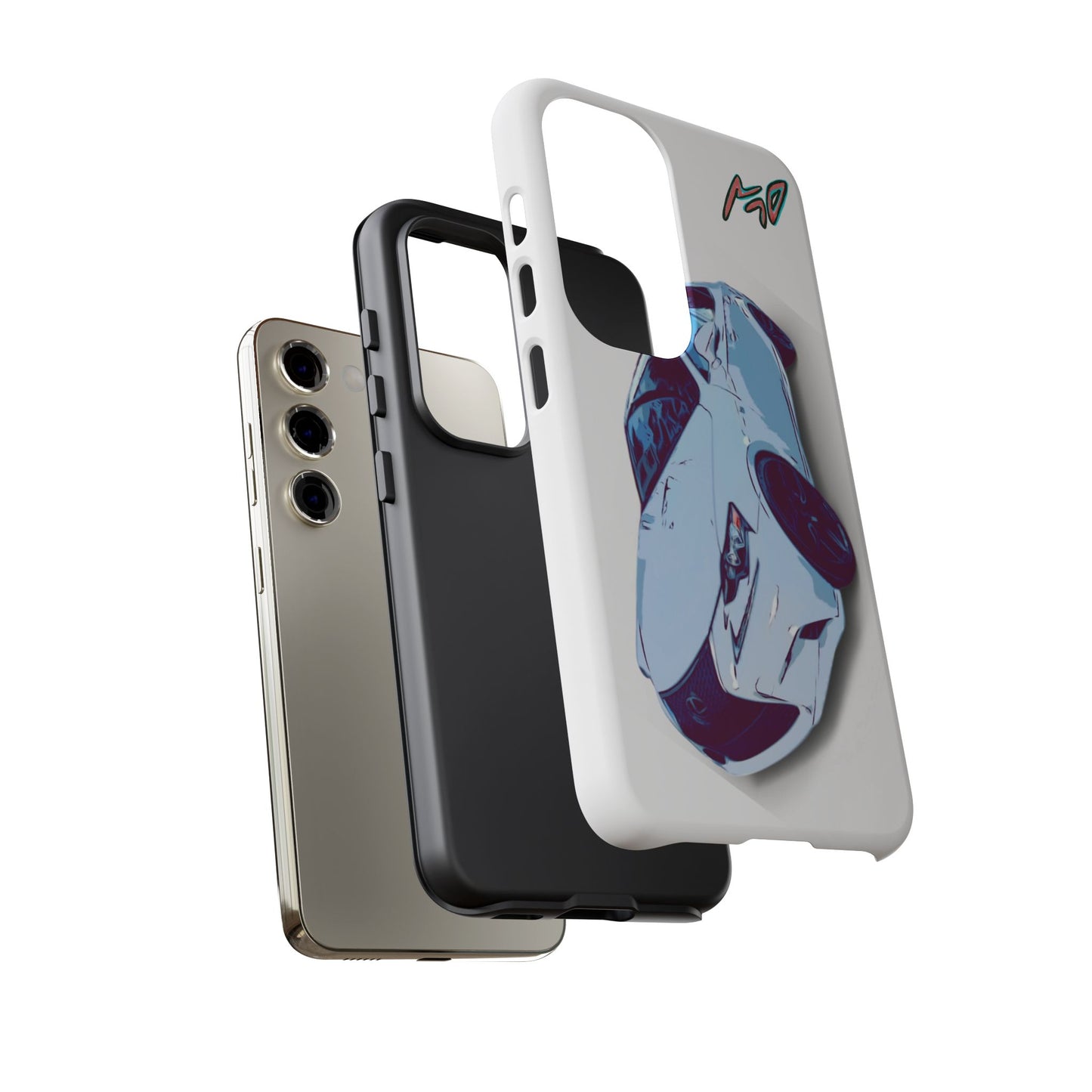 Melvin White Sports Car Phone Case - Retro Pop Art Supercar Protective Tough Case
