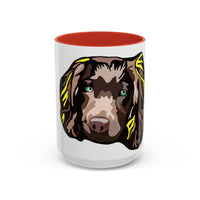 MR COCKER Dog Portrait Accent Coffee Mug — Brown Spaniel Art Mug (11/15oz)