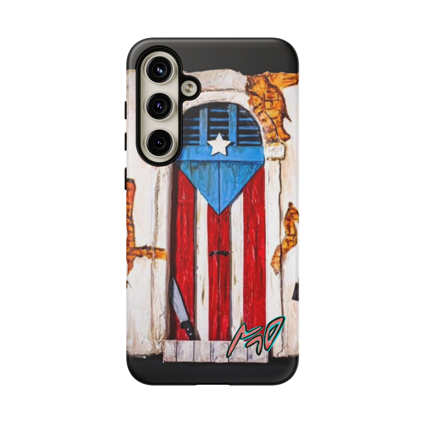 Puerto Rican Flag Phone Case - Rustic Coquí Door Design Tough Case