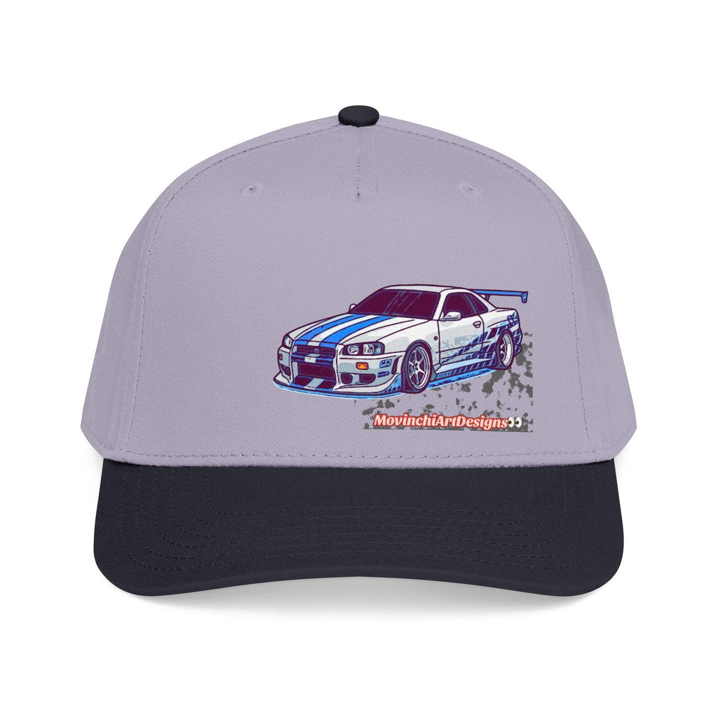 Racing Skyline Embroidered Cap — Vintage GT Sports Car Hat