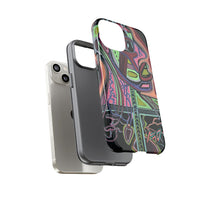 HEART ATTACK Abstract Neon Face Tough Phone Case – Vibrant Art Phone Cover