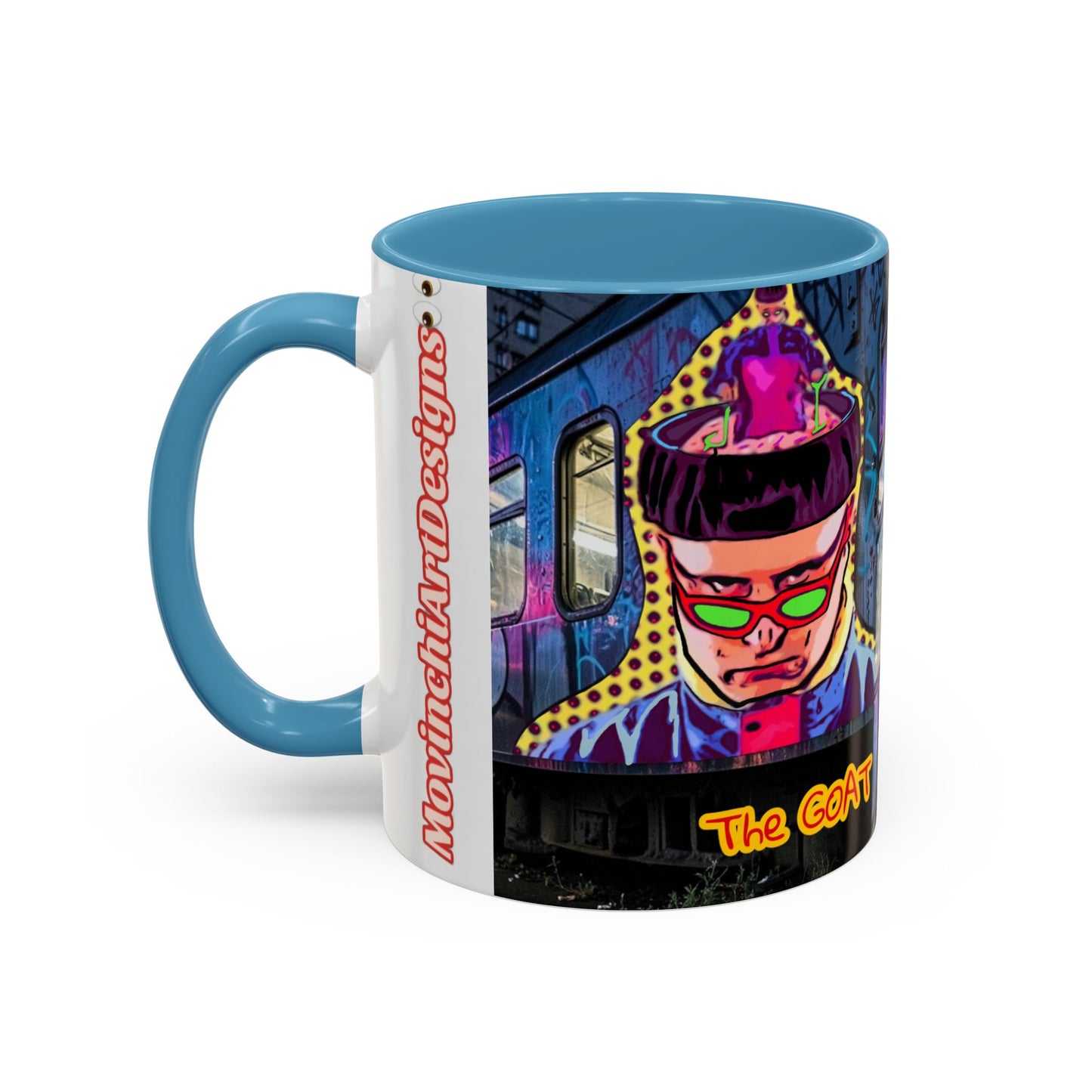 OLIVER TREE "The Goat"Urban Graffiti Coffee Mug — Colorful Retro Subway Art