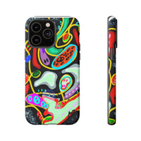 CRAZY4  Abstract Neon Skull Phone Case — Colorful Psychedelic Protective Cover
