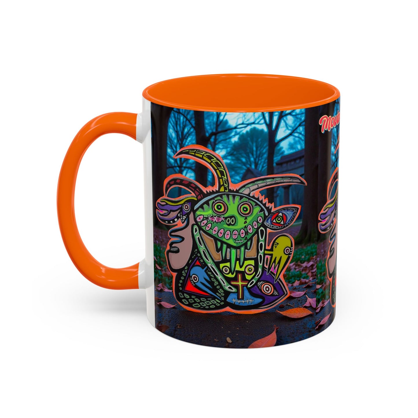 RYDER4.0  Psychedelic Forest Accent Coffee Mug – Colorful Trippy Creature Design (11/15oz)