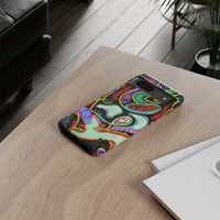 CRAZY4  Abstract Neon Skull Phone Case — Colorful Psychedelic Protective Cover
