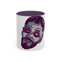 Edgy 3x  Horror Face Accent Coffee Mug (11/15oz) — 'ANAL 3X' Graphic