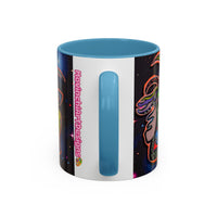 Psychedelic RYDER2.0   Space Goat Accent Coffee Mug — Colorful Cosmic Animal Art (11/15oz)