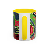 AFTER LIFE2.0  Abstract Neon Doodle Coffee Mug — Colorful Surreal Art Accent Mug (11/15oz)
