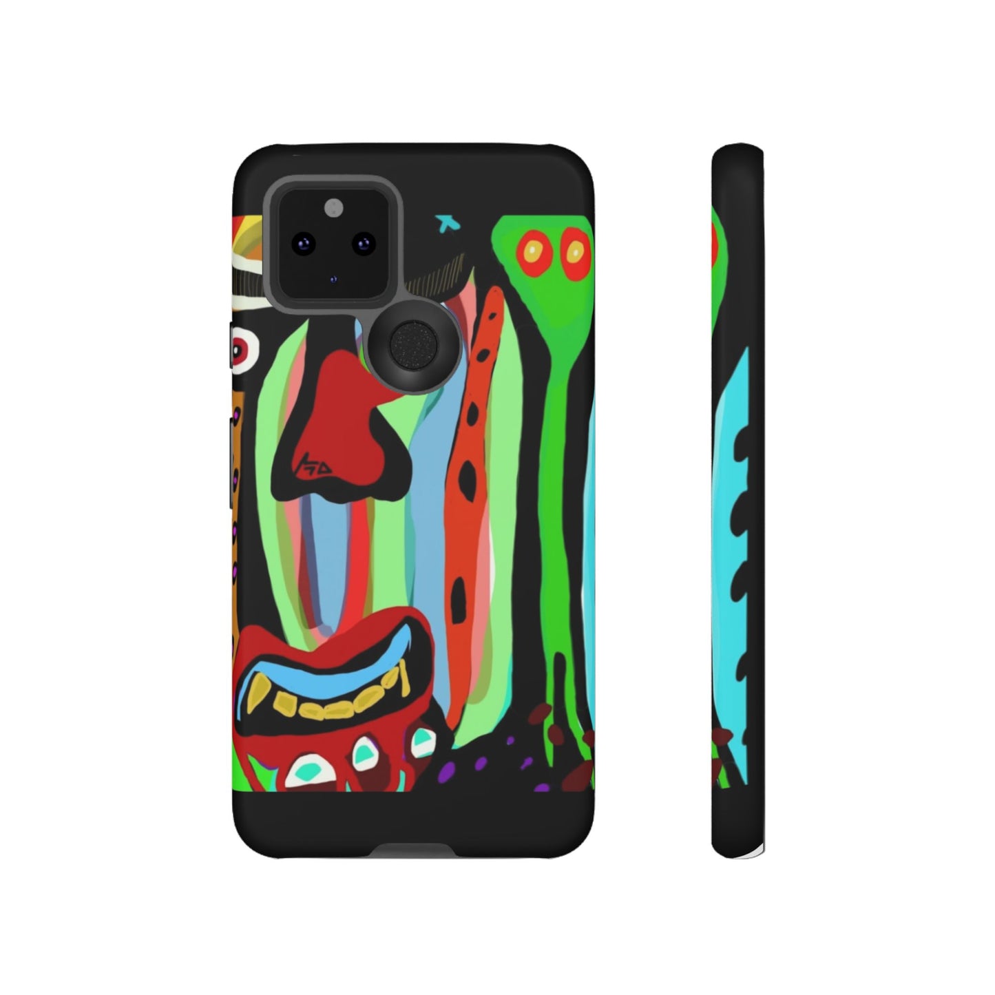 CRAZY.   Tribal Face Phone Case — Colorful Modern Art iPhone Cover