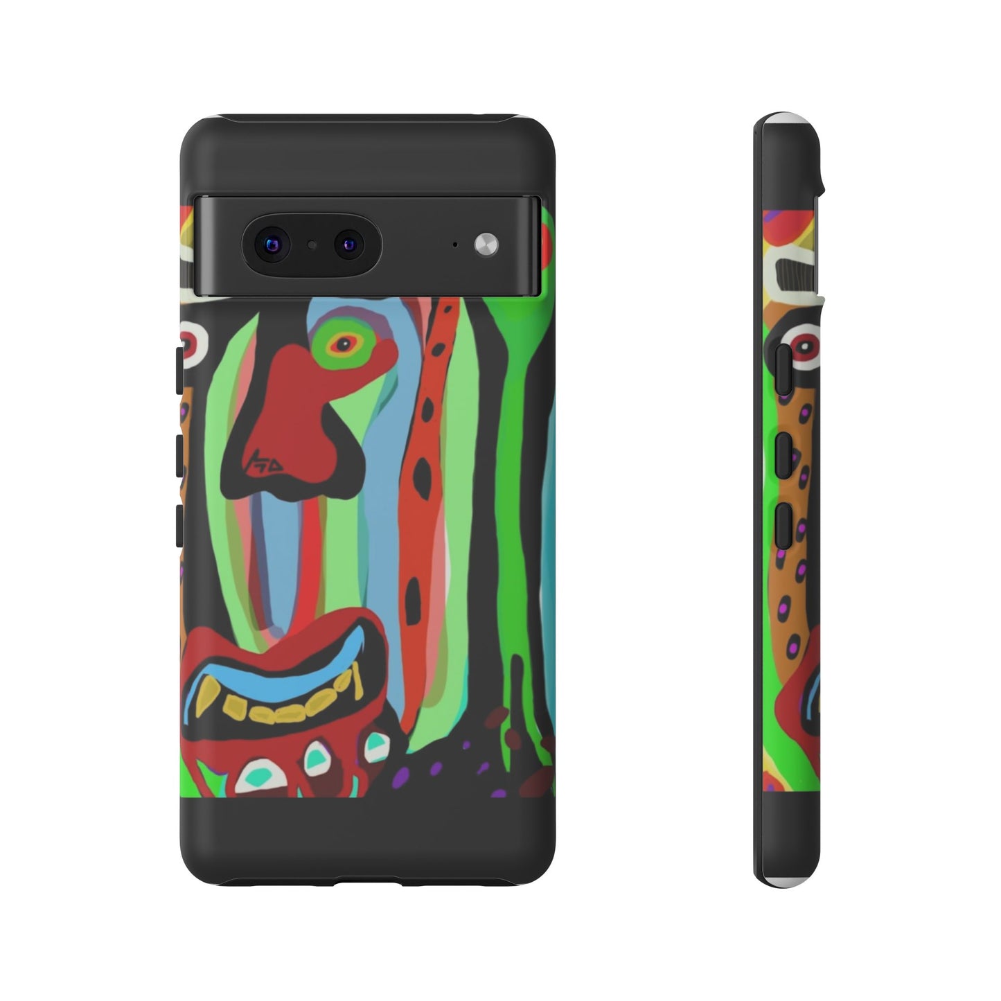 CRAZY.   Tribal Face Phone Case — Colorful Modern Art iPhone Cover
