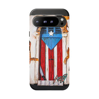 Puerto Rican Flag Phone Case - Rustic Coquí Door Design Tough Case