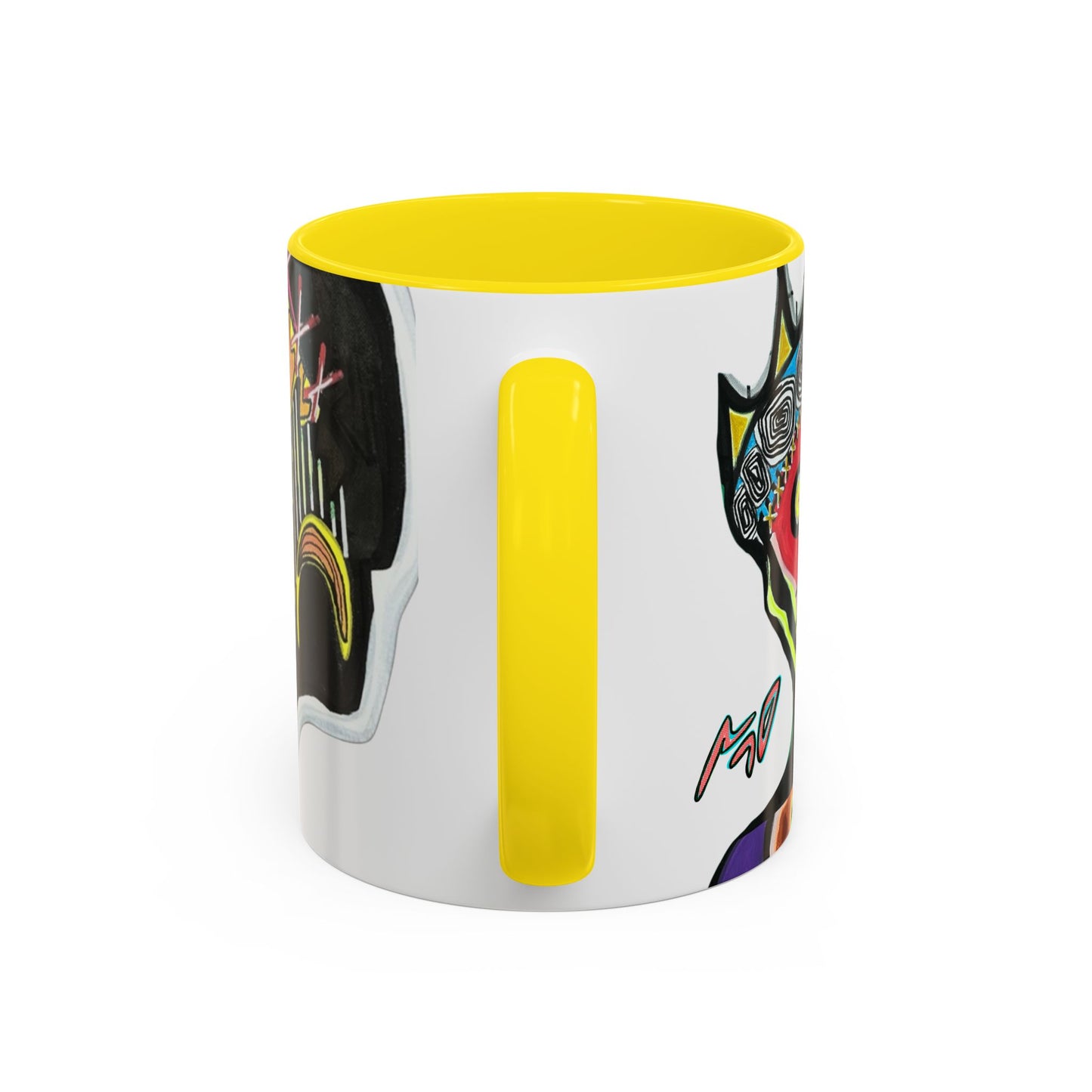 INFECTED KING.  Skull Pop Art Coffee Mug — Colorful Day of the Dead Accent Mug