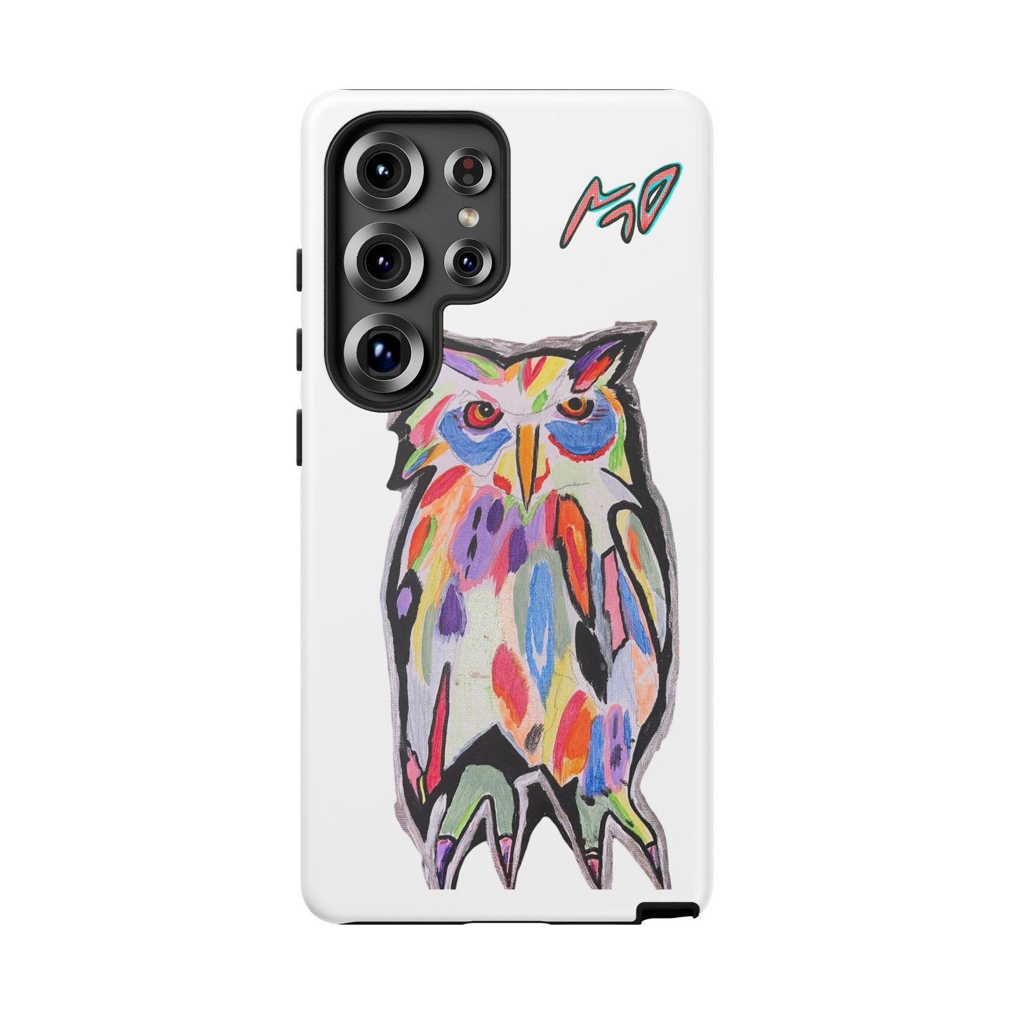 Colorful Owl Phone Case — Artistic Owl Illustration Tough Case