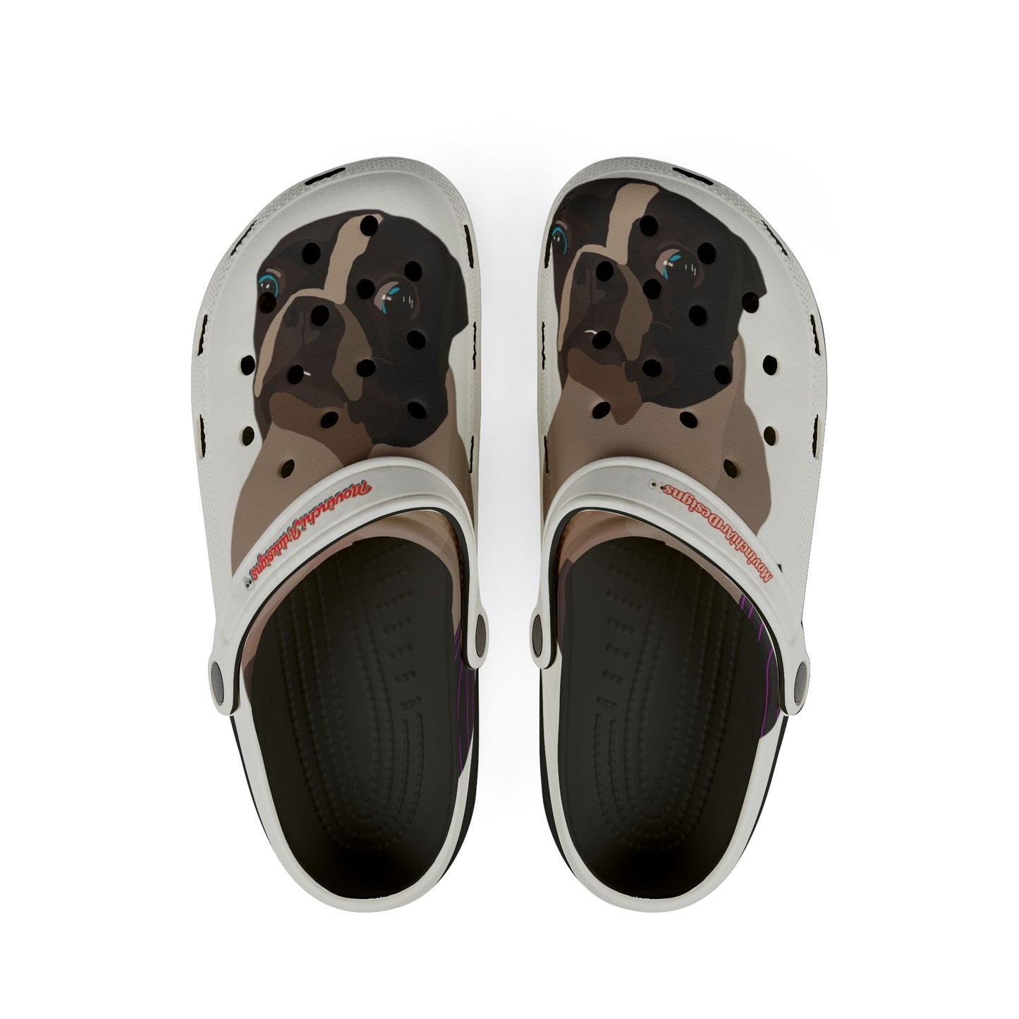 Pug Face EVA Clogs — Lightweight Foam Slip-On Shoes