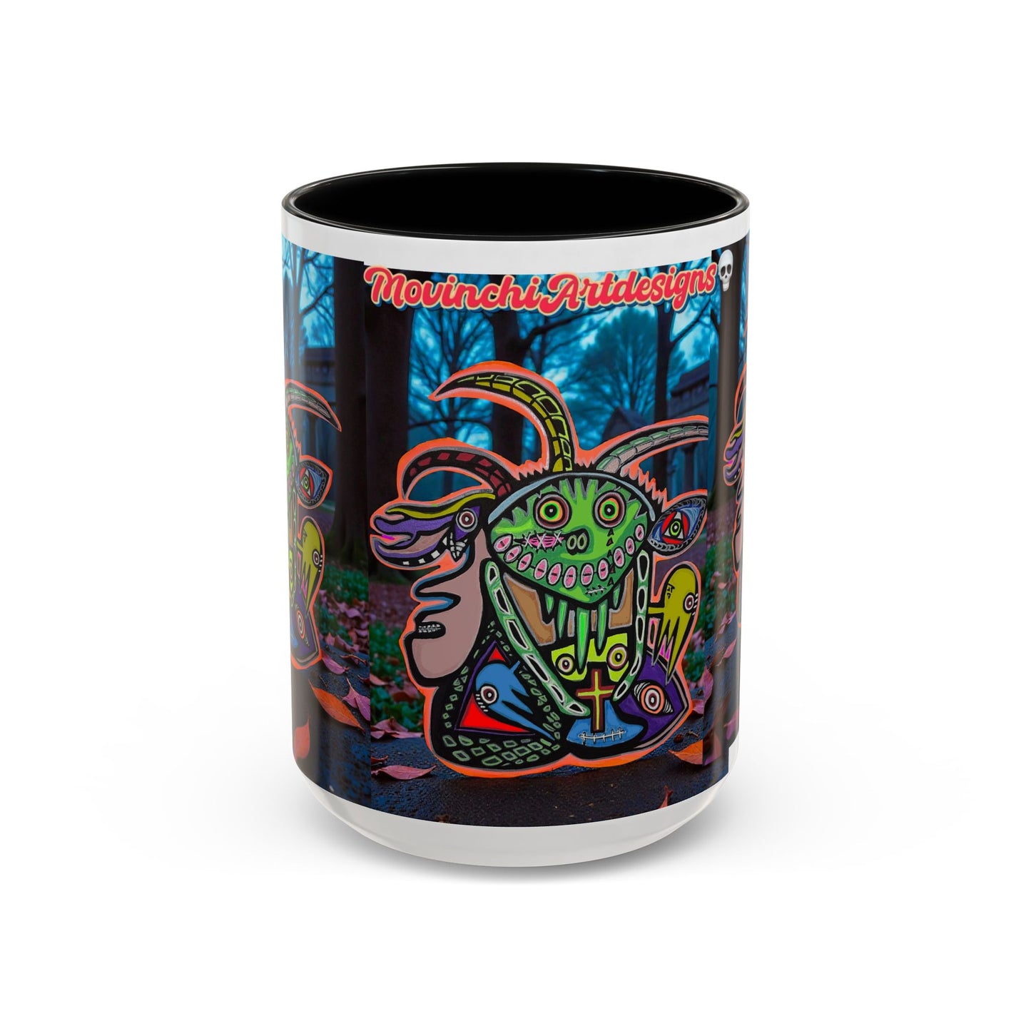 RYDER4.0  Psychedelic Forest Accent Coffee Mug – Colorful Trippy Creature Design (11/15oz)