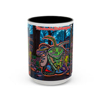 RYDER4.0  Psychedelic Forest Accent Coffee Mug – Colorful Trippy Creature Design (11/15oz)
