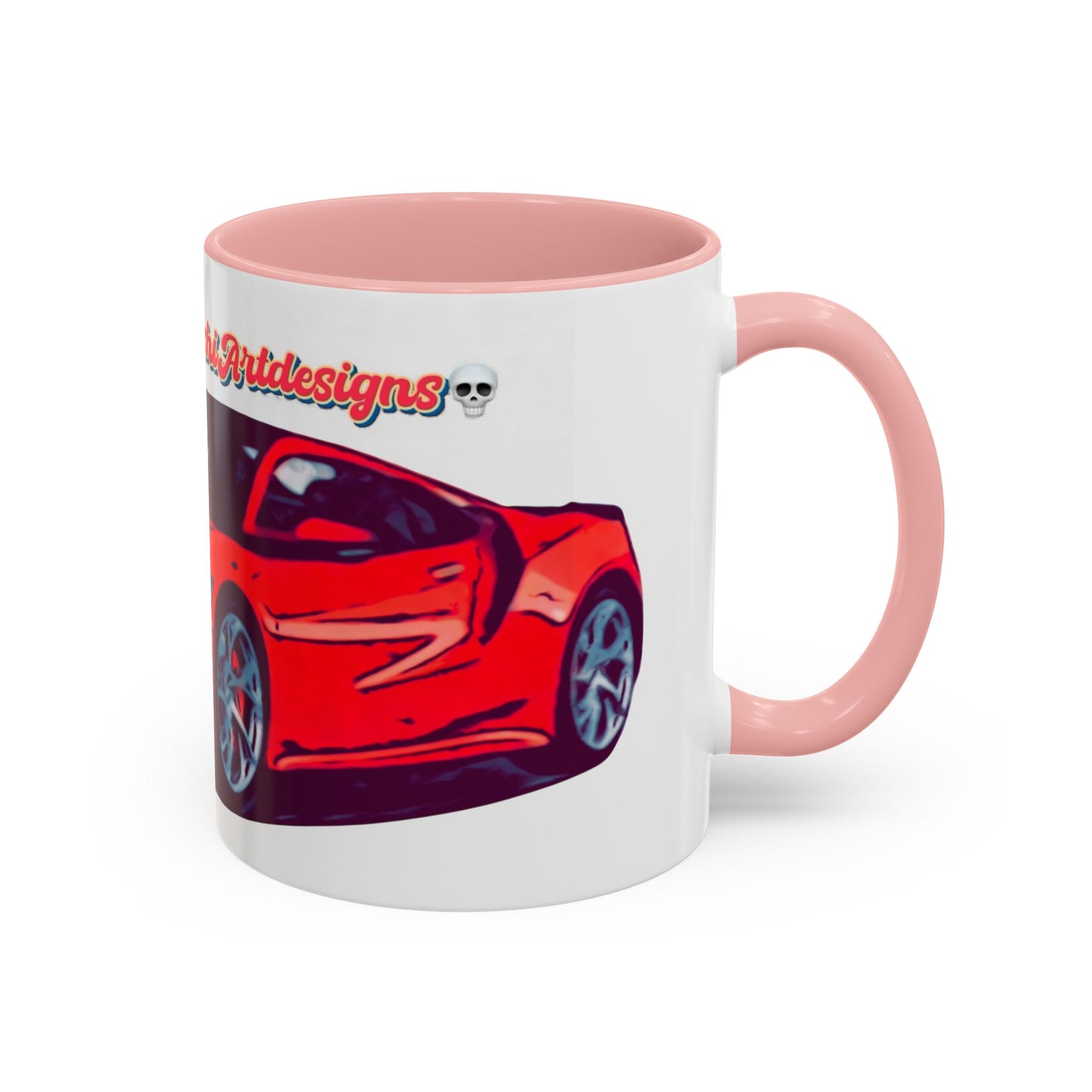 Red NSX Supercar Accent Coffee Mug — MovinchiArtDesigns Sports Car Graphic