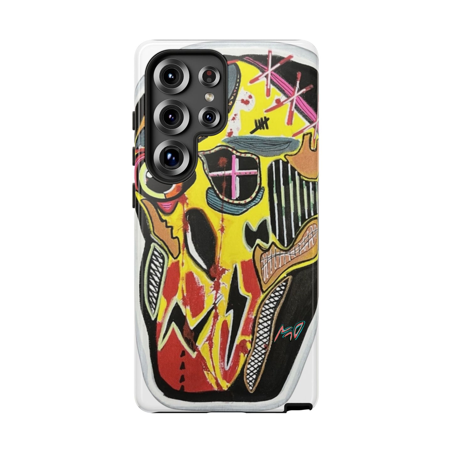 VINCENT.  Skull Riot Phone Case – Colorful Abstract Horror Art Protective Cover