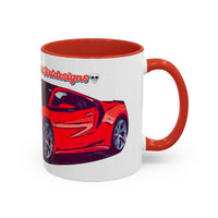 Red NSX Supercar Accent Coffee Mug — MovinchiArtDesigns Sports Car Graphic