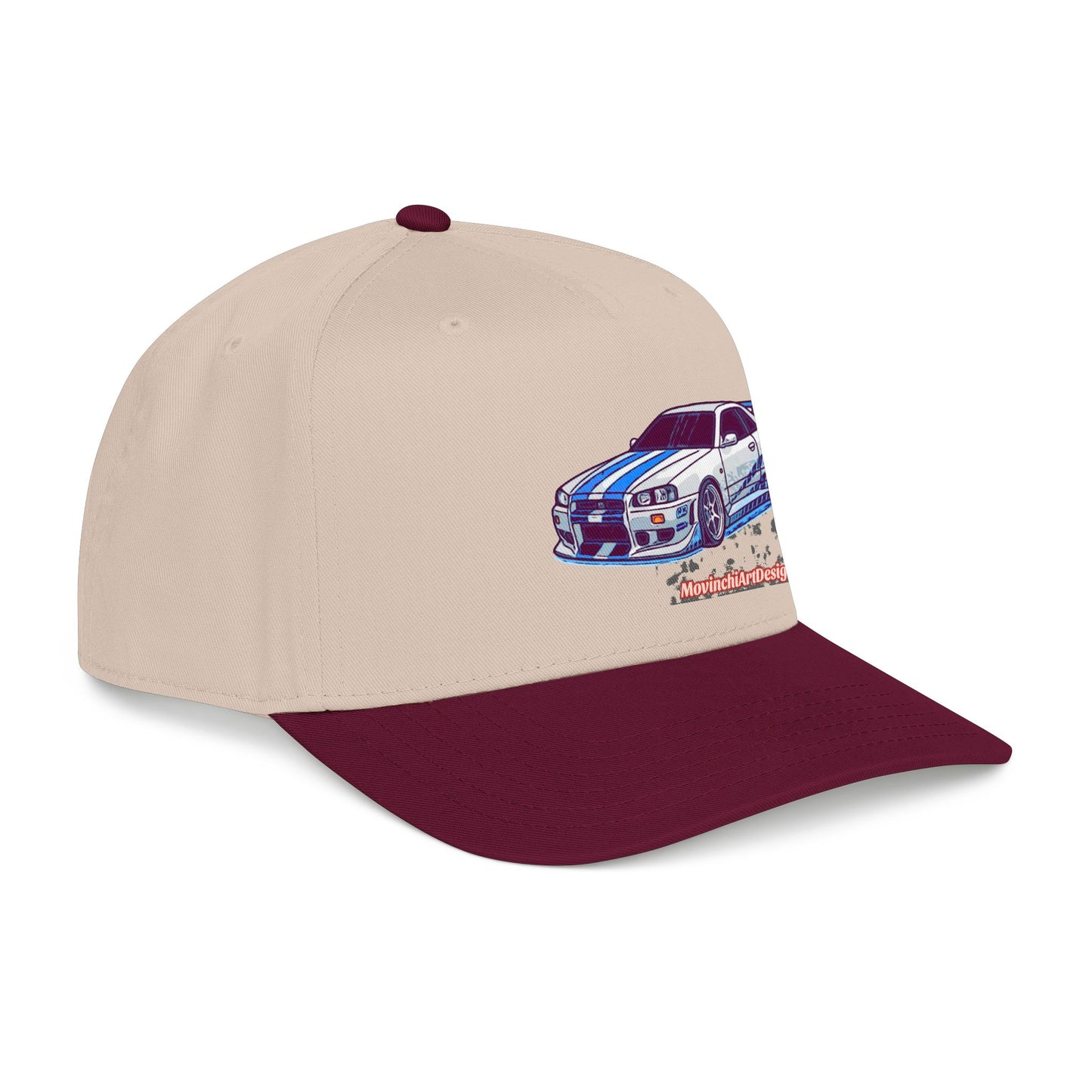 Racing Skyline Embroidered Cap — Vintage GT Sports Car Hat