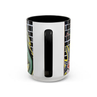 CHUPACABRAS.  Green Monster Art Coffee Mug — Spooky Neon Creature Accent Mug (11/15oz)