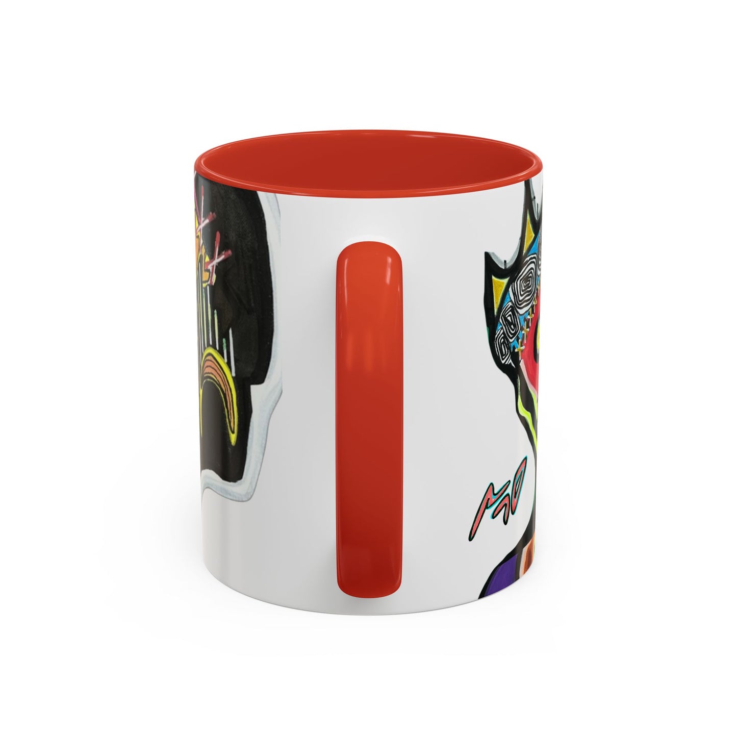 INFECTED KING.  Skull Pop Art Coffee Mug — Colorful Day of the Dead Accent Mug