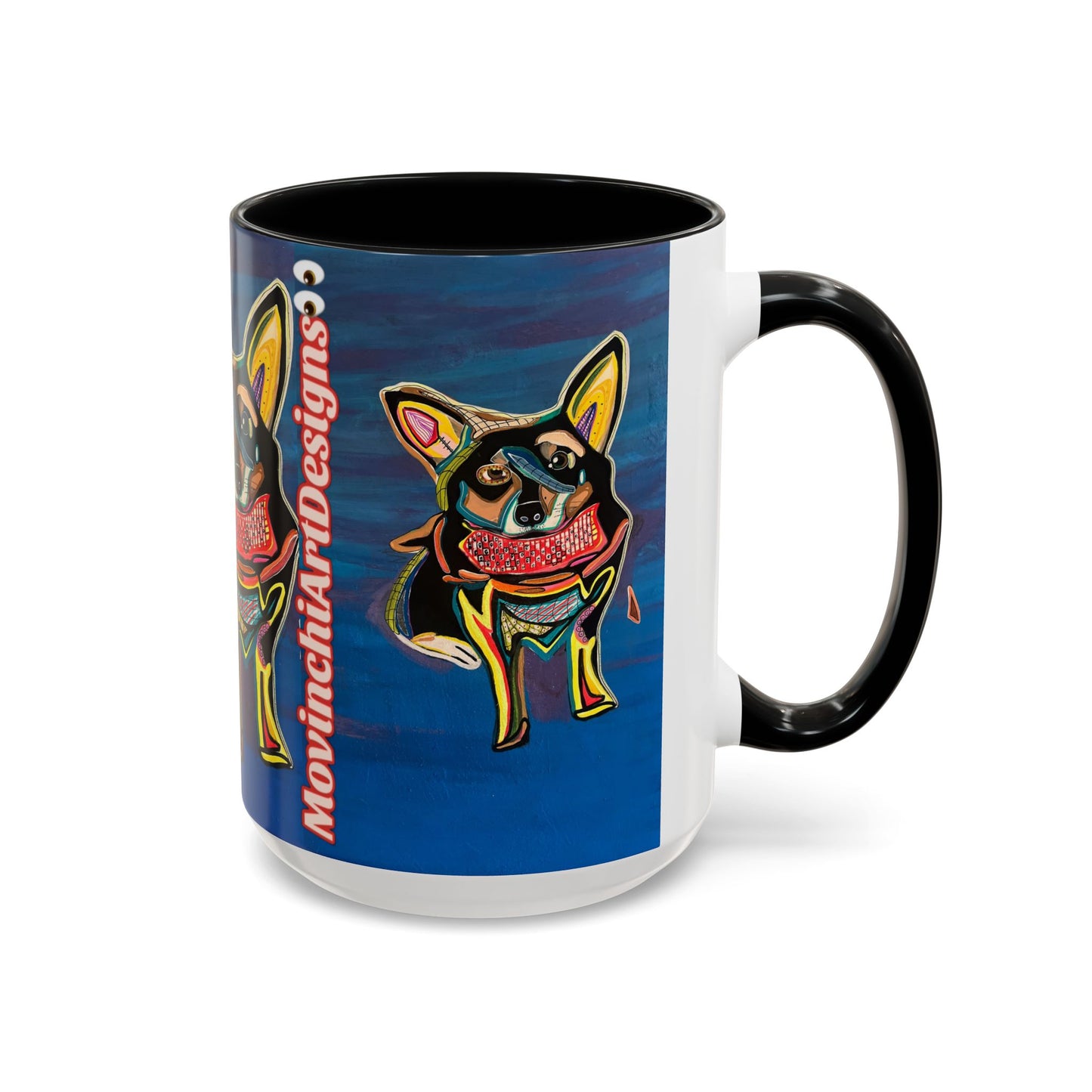 Chihuahua Art Coffee Mug – Colorful Pop‑Art Dog Accent Mug (11/15 oz)