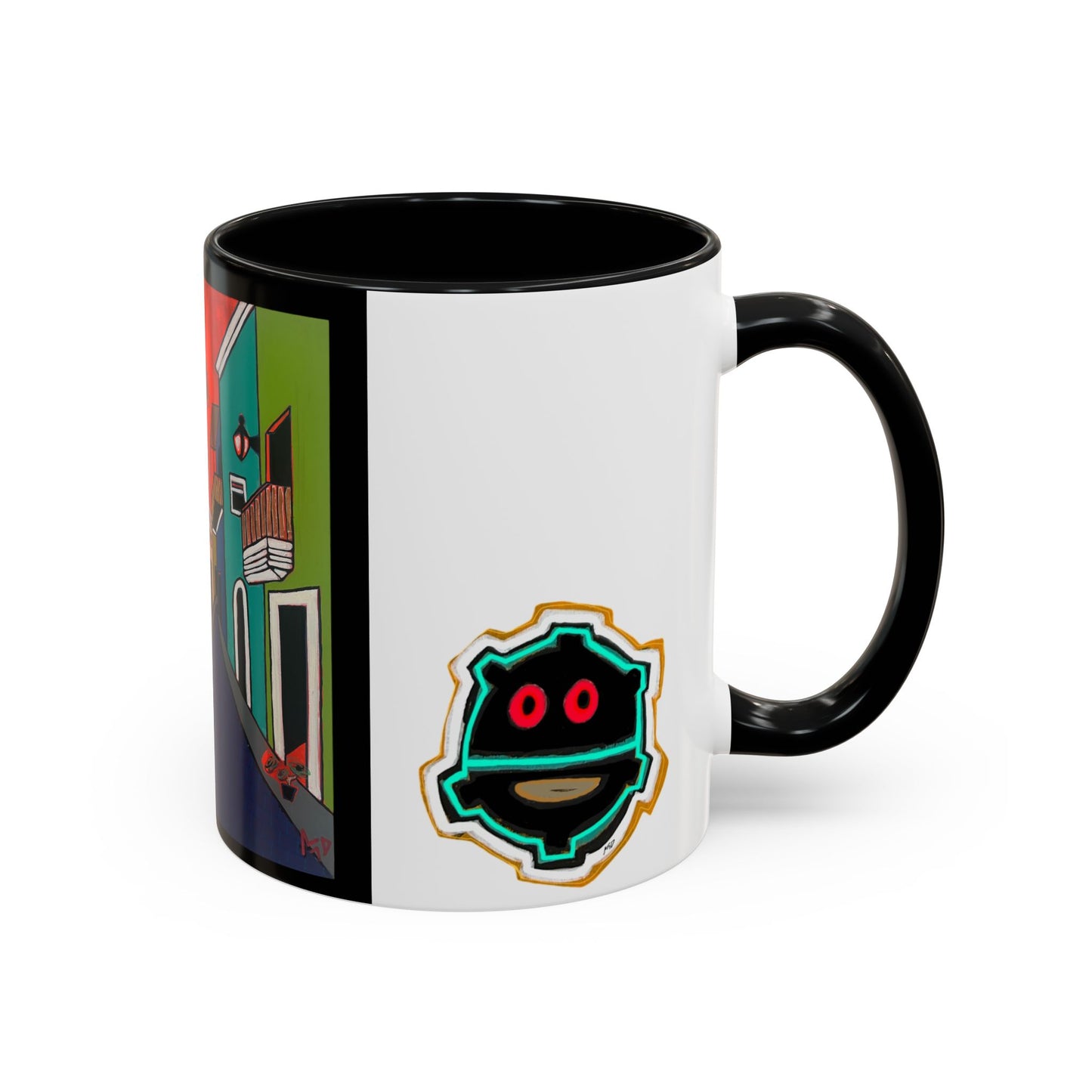 SAN JUAN.  Colorful Street Art Coffee Mug — Vibrant Alleyway & Playful Emblem Accent Mug