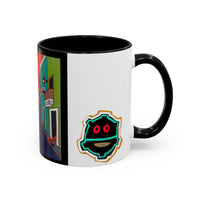 SAN JUAN.  Colorful Street Art Coffee Mug — Vibrant Alleyway & Playful Emblem Accent Mug