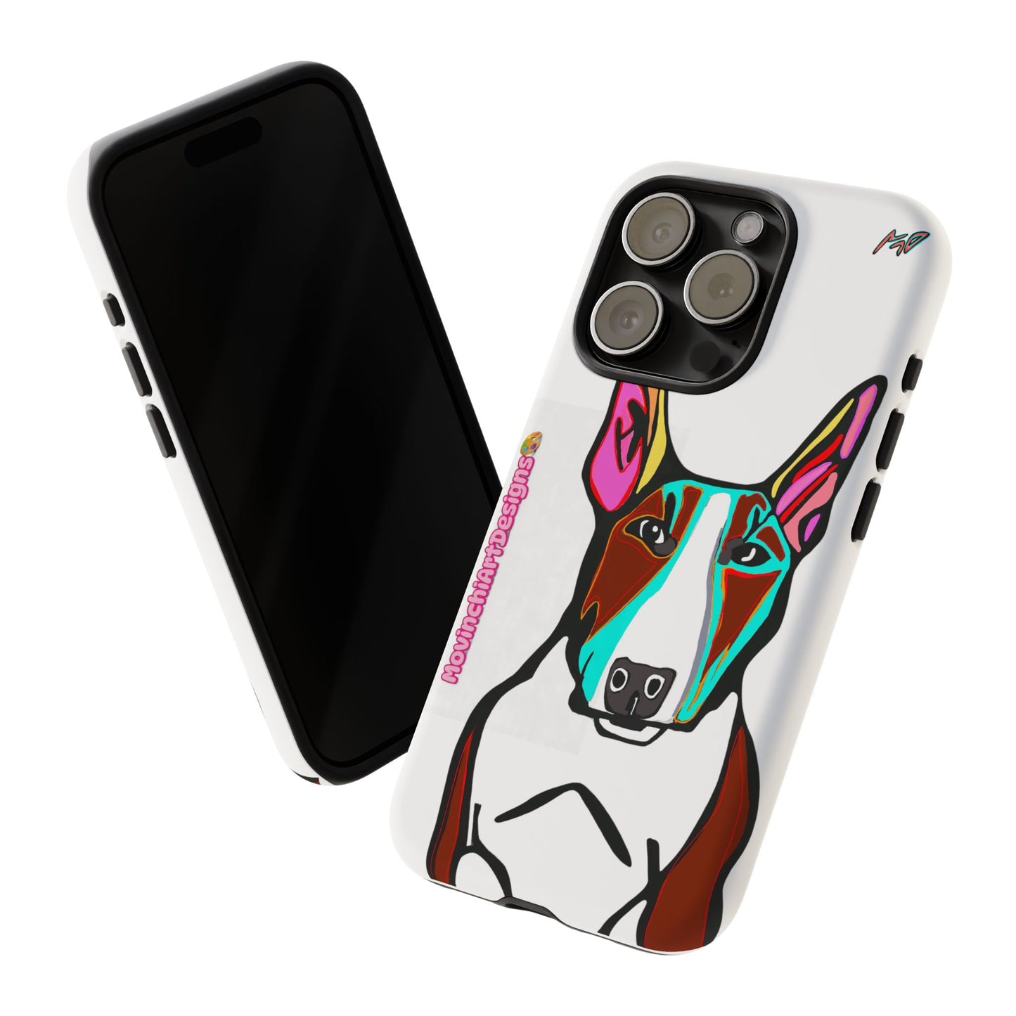 MR Bull Terrier Phone Case — Colorful Pop Art Tough Cases for Dog Lovers