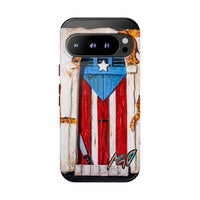Puerto Rican Flag Phone Case - Rustic Coquí Door Design Tough Case