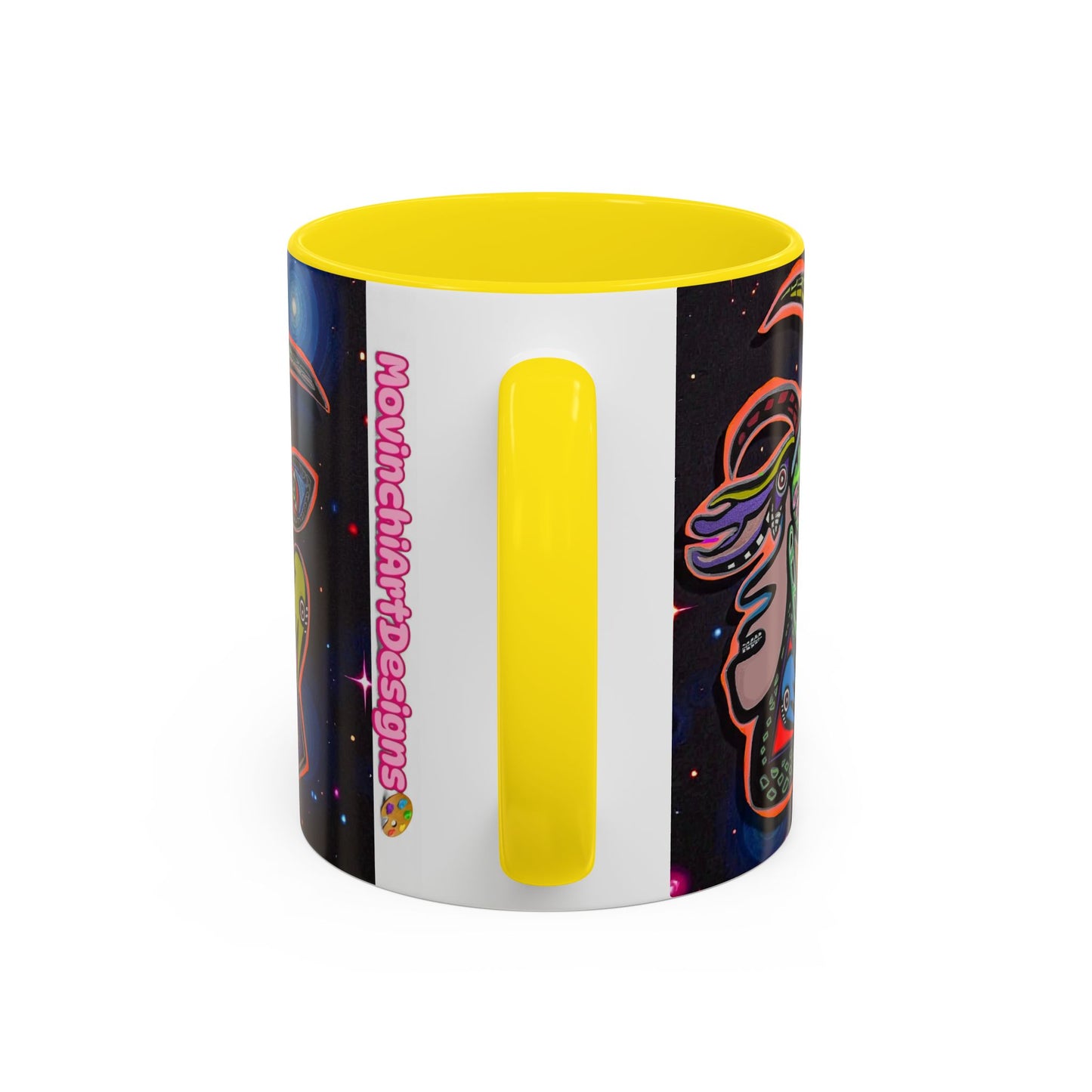 Psychedelic RYDER2.0   Space Goat Accent Coffee Mug — Colorful Cosmic Animal Art (11/15oz)