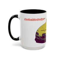 RX7  Coffee Mug — Yellow Sports Car Illustration Accent Mug