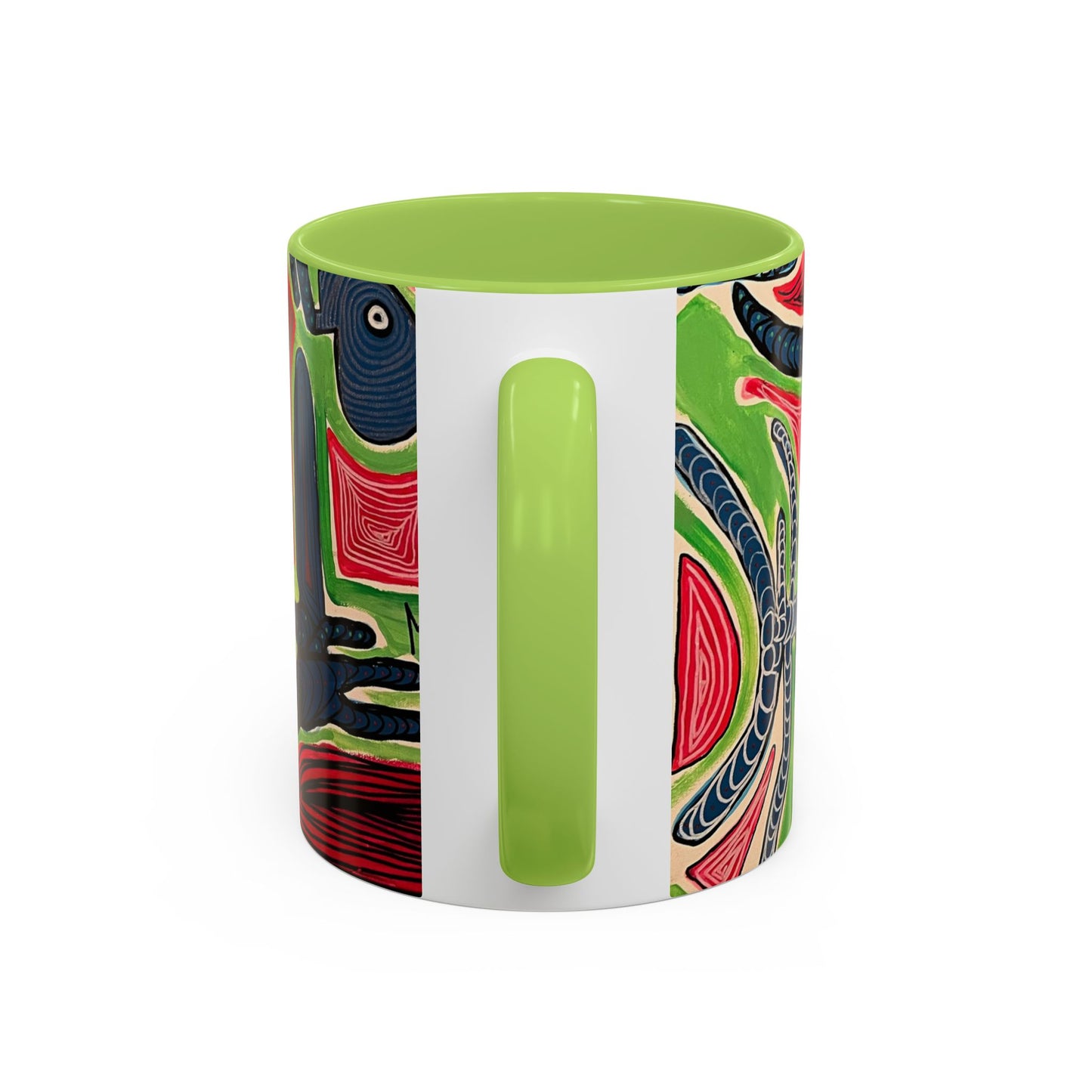 AFTER LIFE2.0  Abstract Neon Doodle Coffee Mug — Colorful Surreal Art Accent Mug (11/15oz)