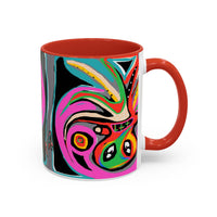Abstract Neon octopussy Coffee Mug — Colorful Pop Art Accent Mug (11/15oz)