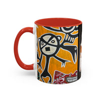 Puerto Rico Flag Coffee Mug — Rustic Street Art Accent Mug (11/15 oz)