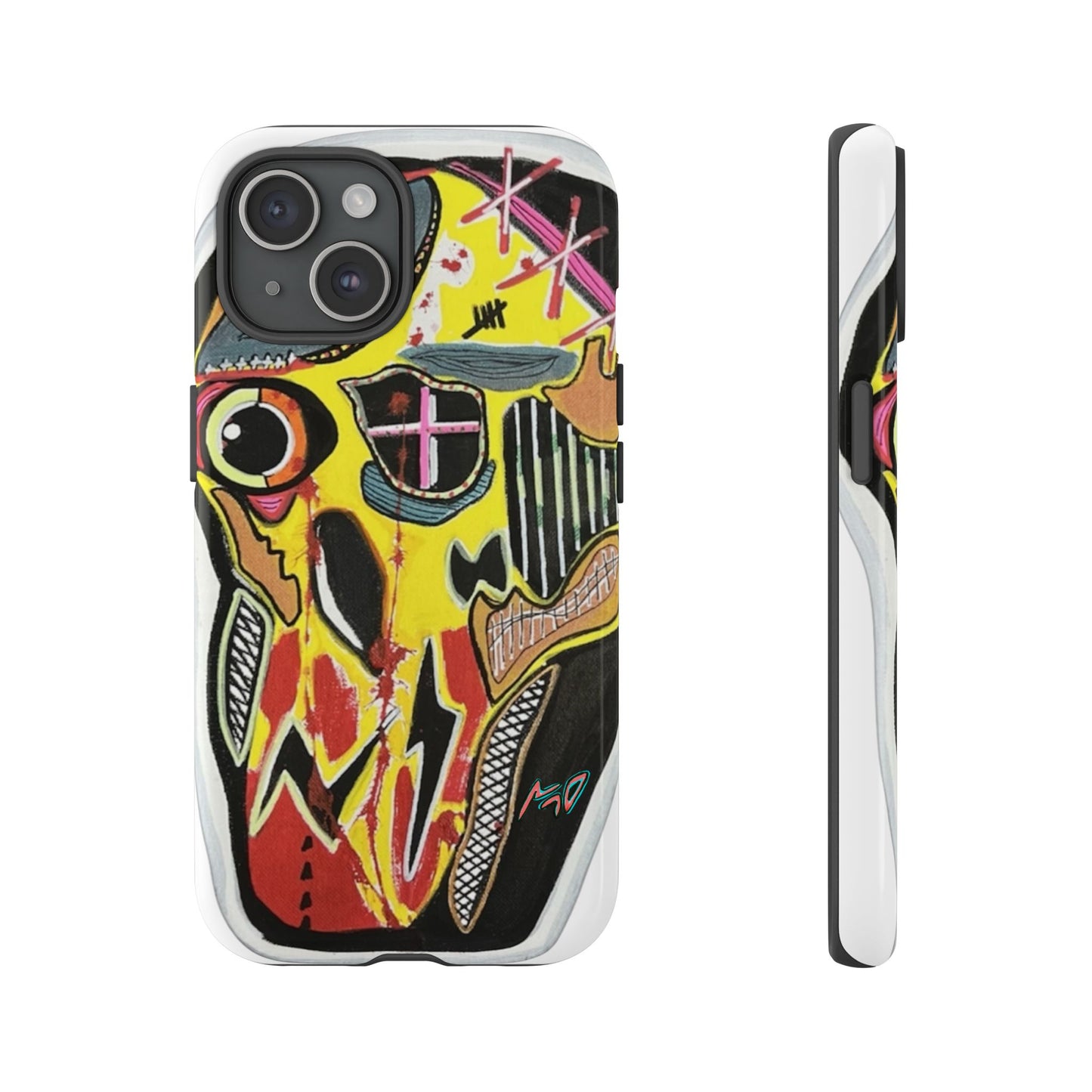 VINCENT.  Skull Riot Phone Case – Colorful Abstract Horror Art Protective Cover