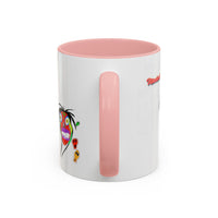 Skullface Accent Coffee Mug — Colorful Day of the Dead Pop Art (11/15oz)