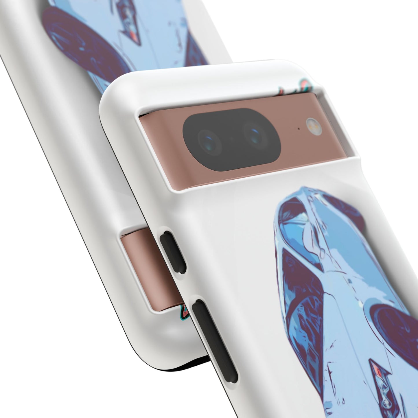 Melvin White Sports Car Phone Case - Retro Pop Art Supercar Protective Tough Case
