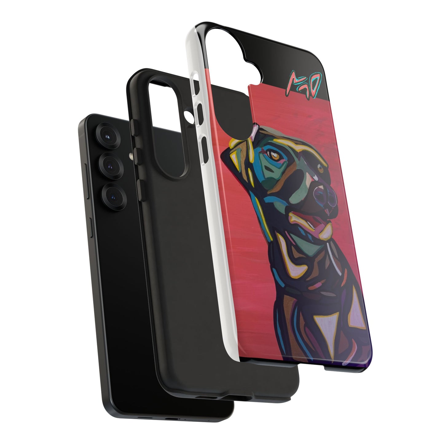 Colorful Pit LABRADOR Tough Phone Case — Vibrant Pop Art Dog Design