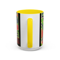 AFTER LIFE.  Abstract Tribal Art Coffee Mug — Colorful Surreal Accent Mug