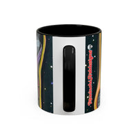 VINCENT  Skull Pop Art Accent Coffee Mug — Colorful Neon Tribal Skull Design (11/15oz)