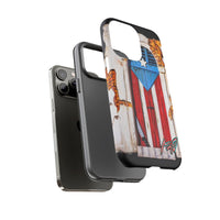 Puerto Rican Flag Phone Case - Rustic Coquí Door Design Tough Case