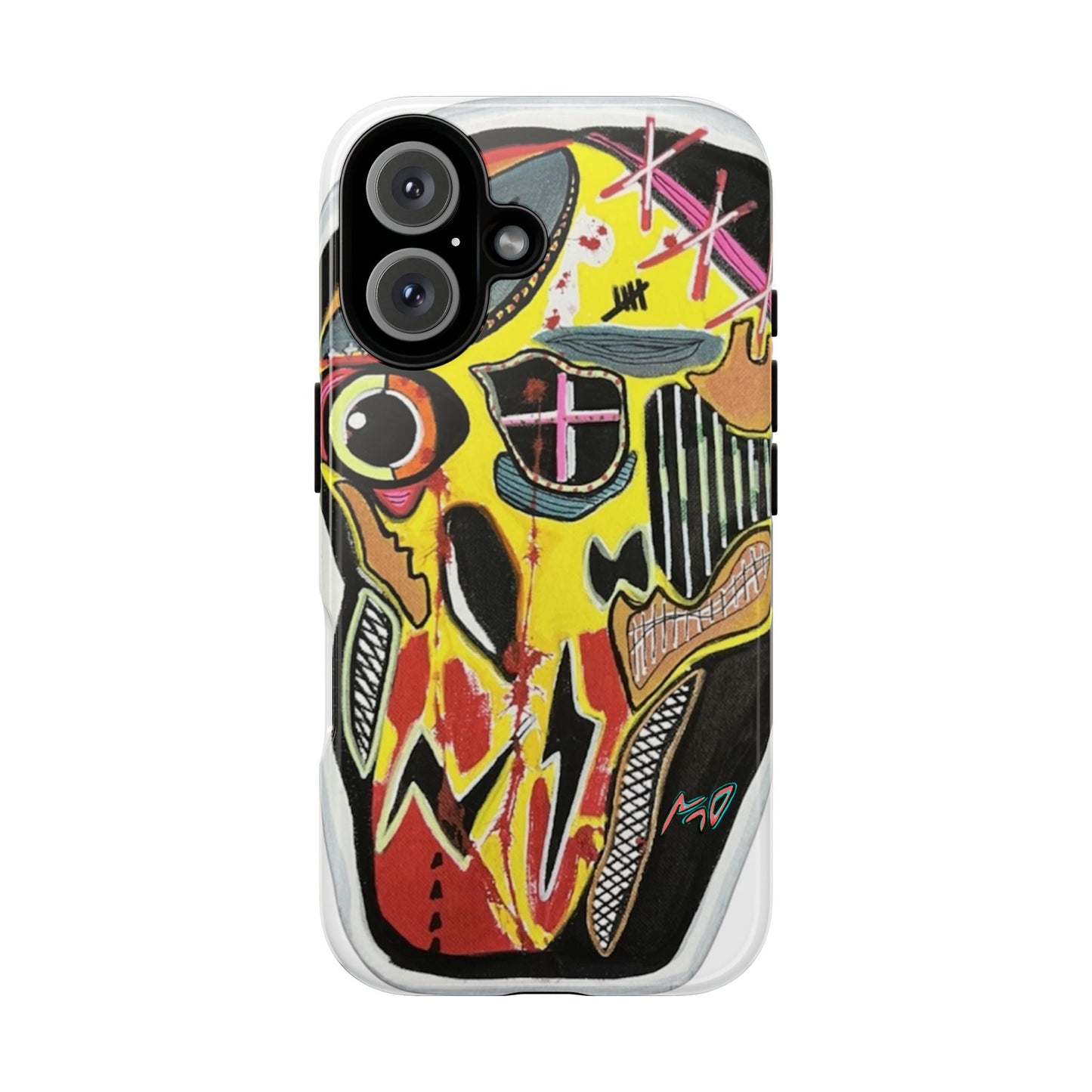 VINCENT.  Skull Riot Phone Case – Colorful Abstract Horror Art Protective Cover