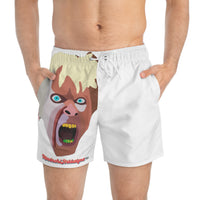 Screaming KAREN Swim Trunks — Bold Graphic AOP Beach Shorts