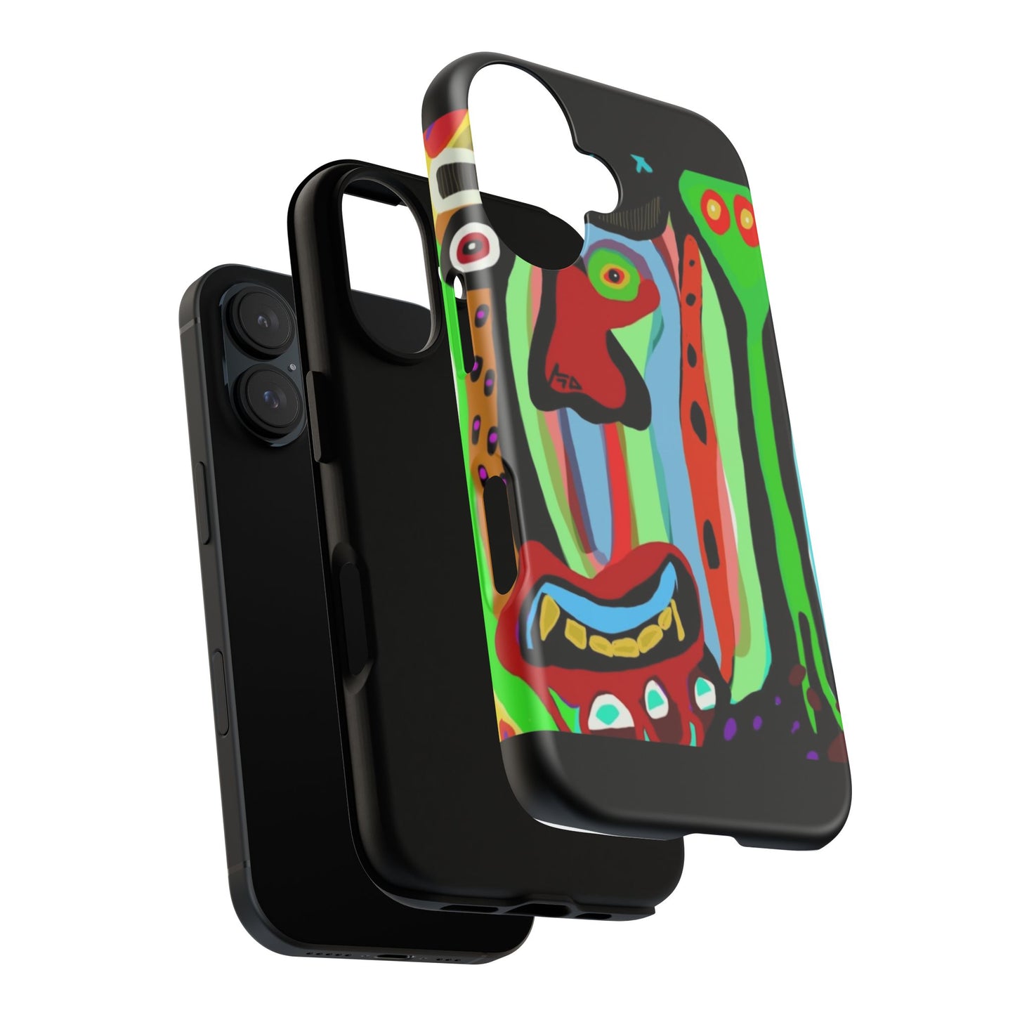 CRAZY.   Tribal Face Phone Case — Colorful Modern Art iPhone Cover