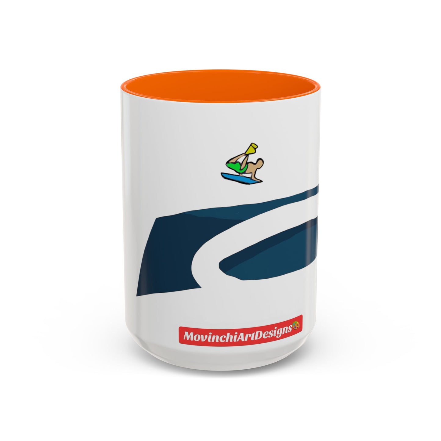 AERIAL.   Wave Accent Coffee Mug — Watersports Lover Gift