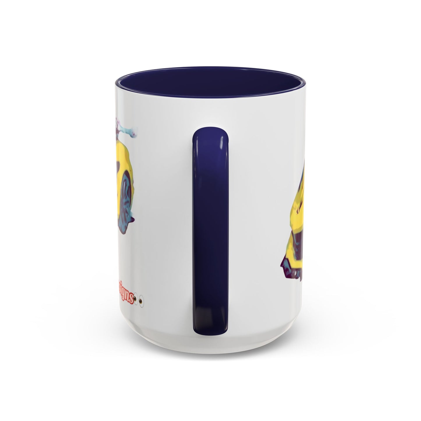 ZR1 Lover Coffee Mug — Yellow Sports Car & Boston Terrier Accent Mug (11/15 oz)